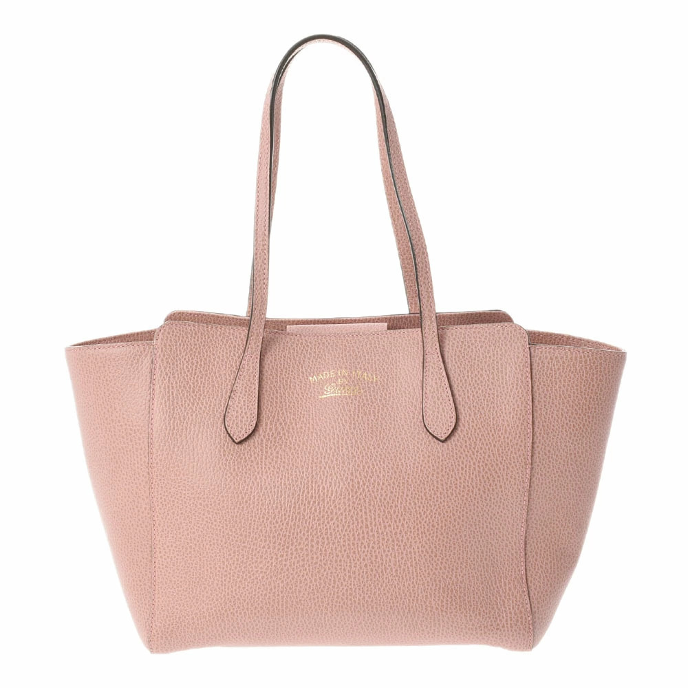 GUCCI Swing Tote Pink Calfskin Bag